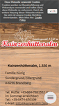 Mobile Screenshot of kainzenalm.com